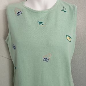 NEW knit top womens 1X chest 46" travel grapics